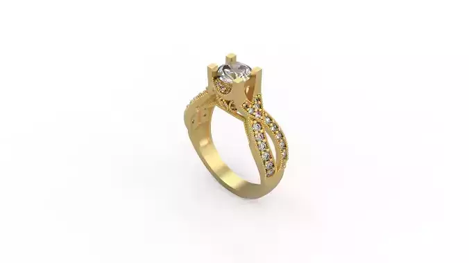Woman Solitaire Ring 1060