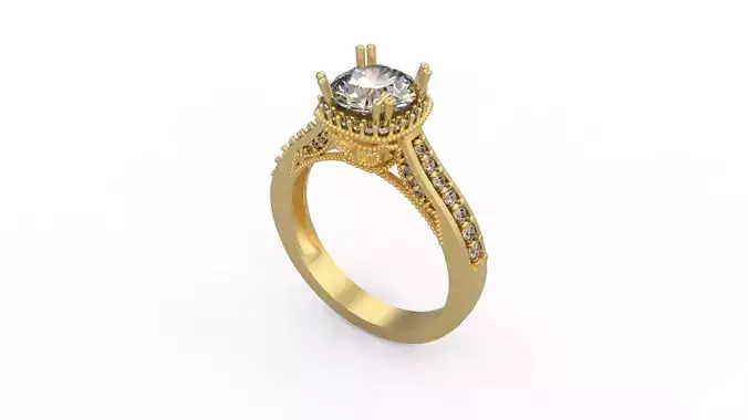 Woman Solitaire Ring 1063