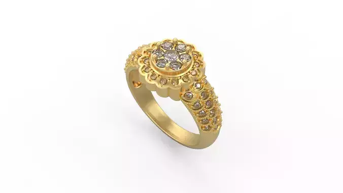 Woman Solitaire Ring 1032