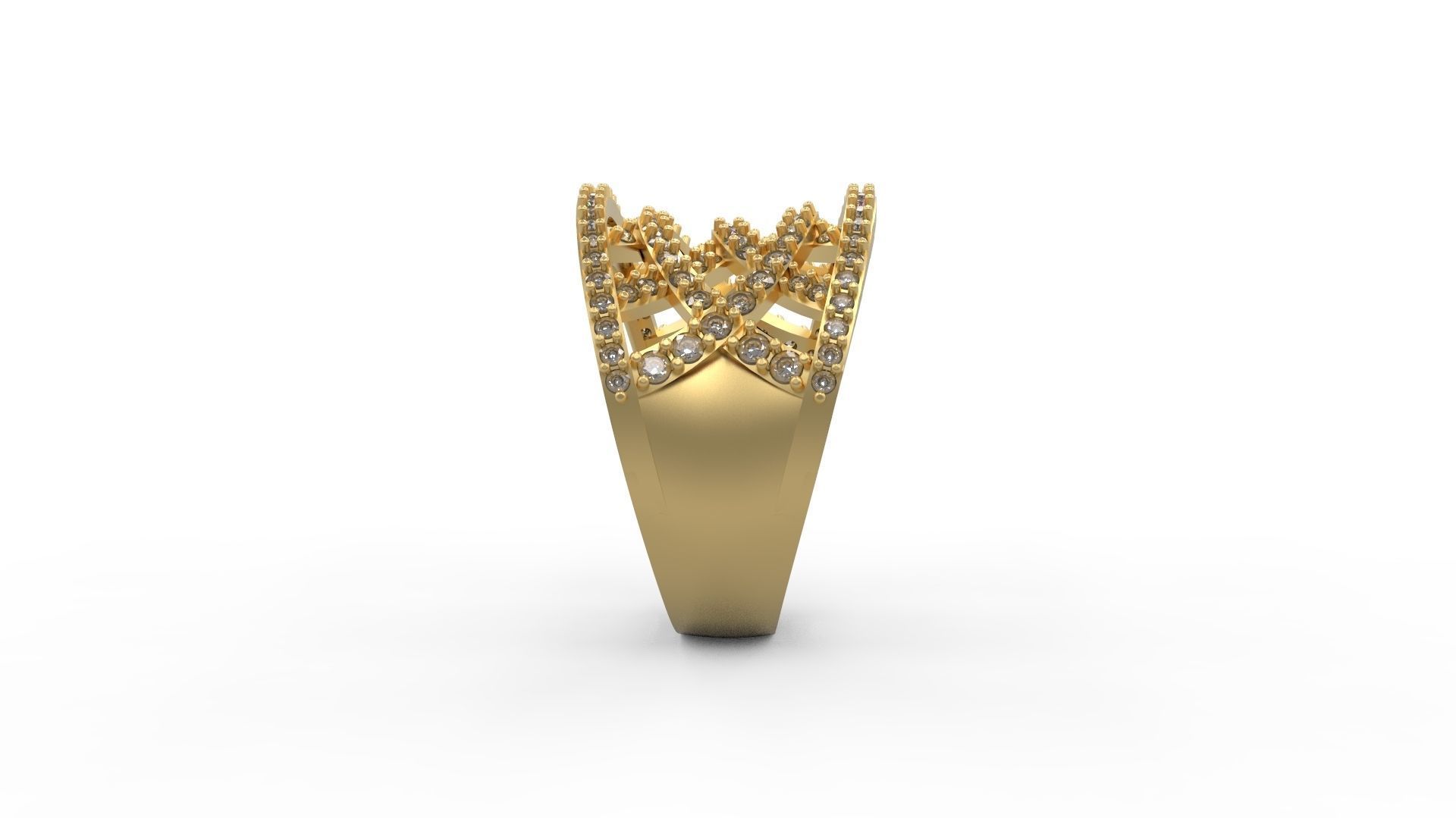 Woman Solitaire Ring 1033 3D print model_2