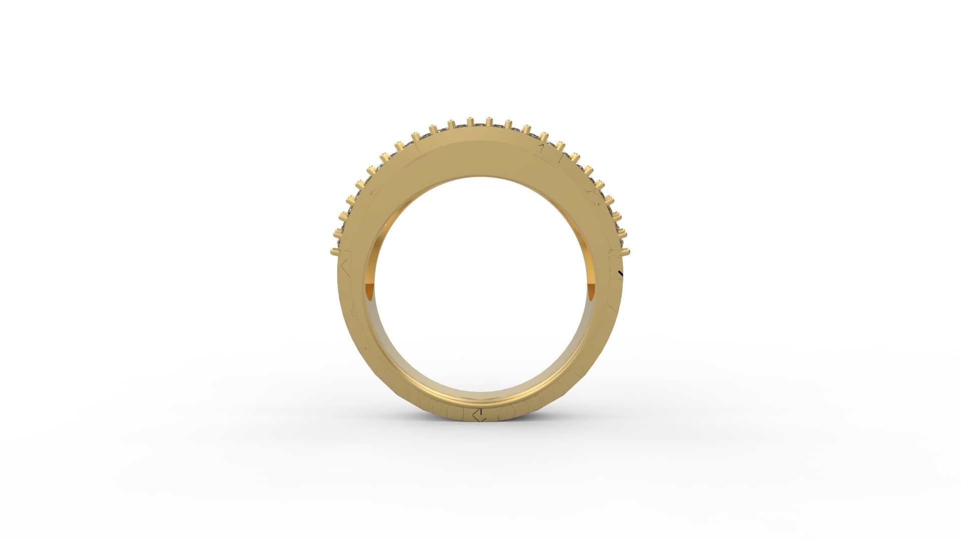 Woman Solitaire Ring 1033 3D print model_1