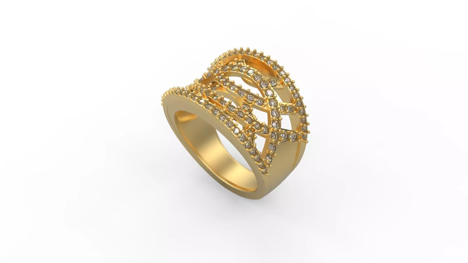 Woman Solitaire Ring 1033 3D print model_0