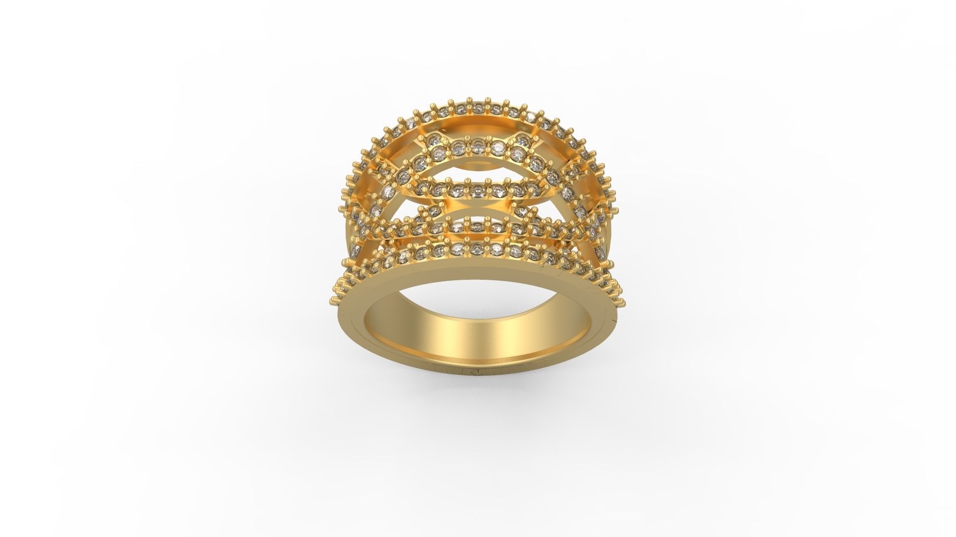 Woman Solitaire Ring 1033 3D print model_3