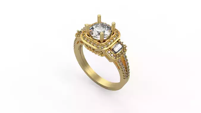 Woman Solitaire Ring 1035