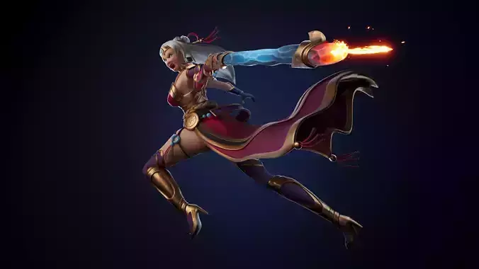 Lian - Paladins VFX character 3D model