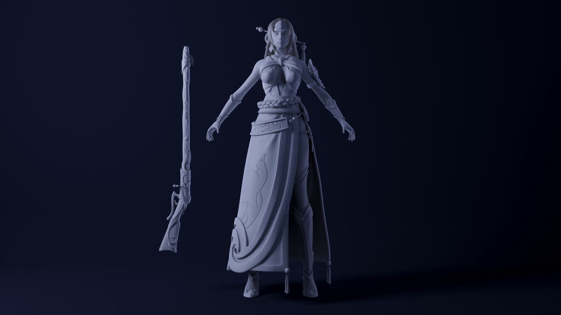 Lian - Paladins VFX character 3D model_2