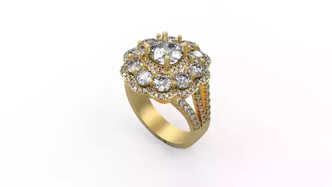 Woman Solitaire Ring 1042