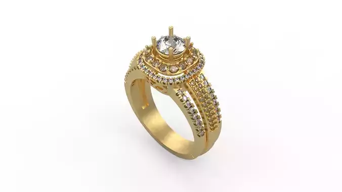 Woman Solitaire Ring 1044