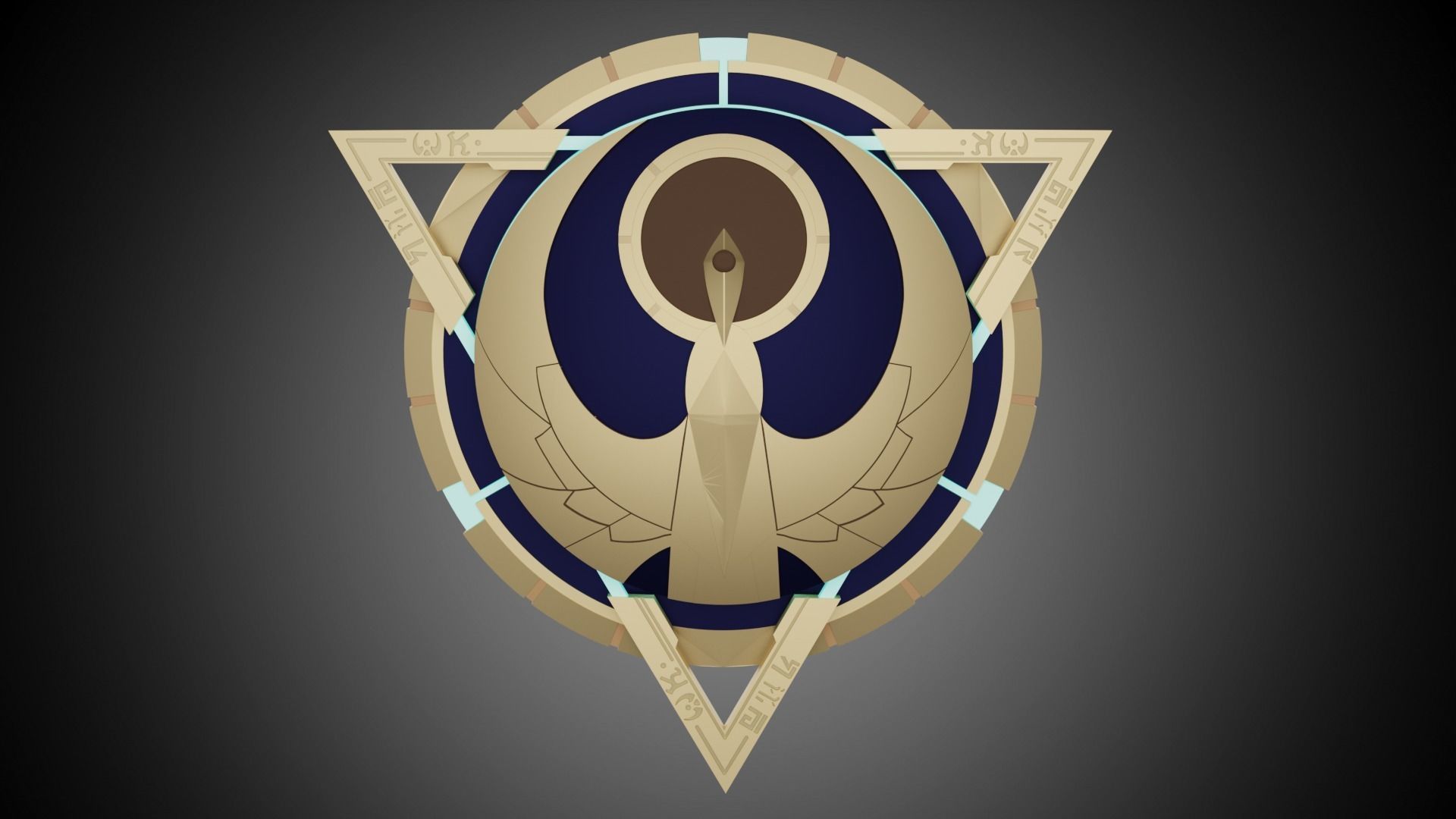 Genshin Impact - Candace shield - led strips support 3D print model_1