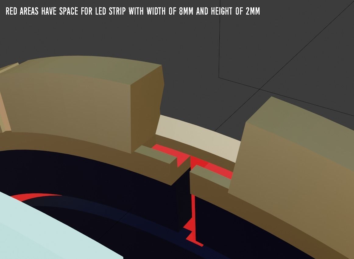 Genshin Impact - Candace shield - led strips support 3D print model_9