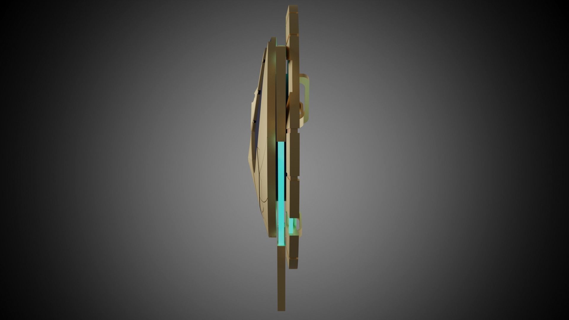 Genshin Impact - Candace shield - led strips support 3D print model_7