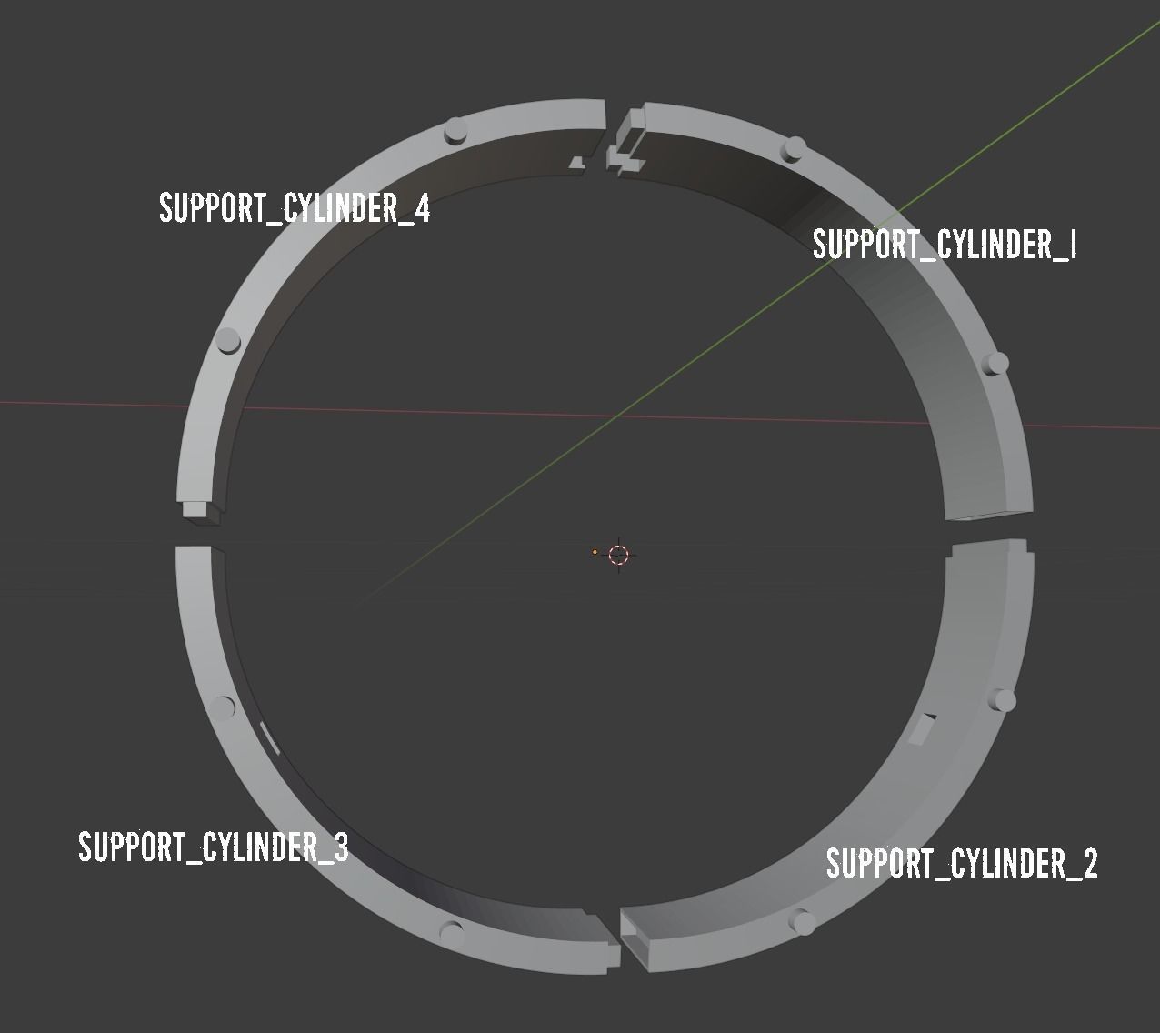 Genshin Impact - Candace shield - led strips support 3D print model_20