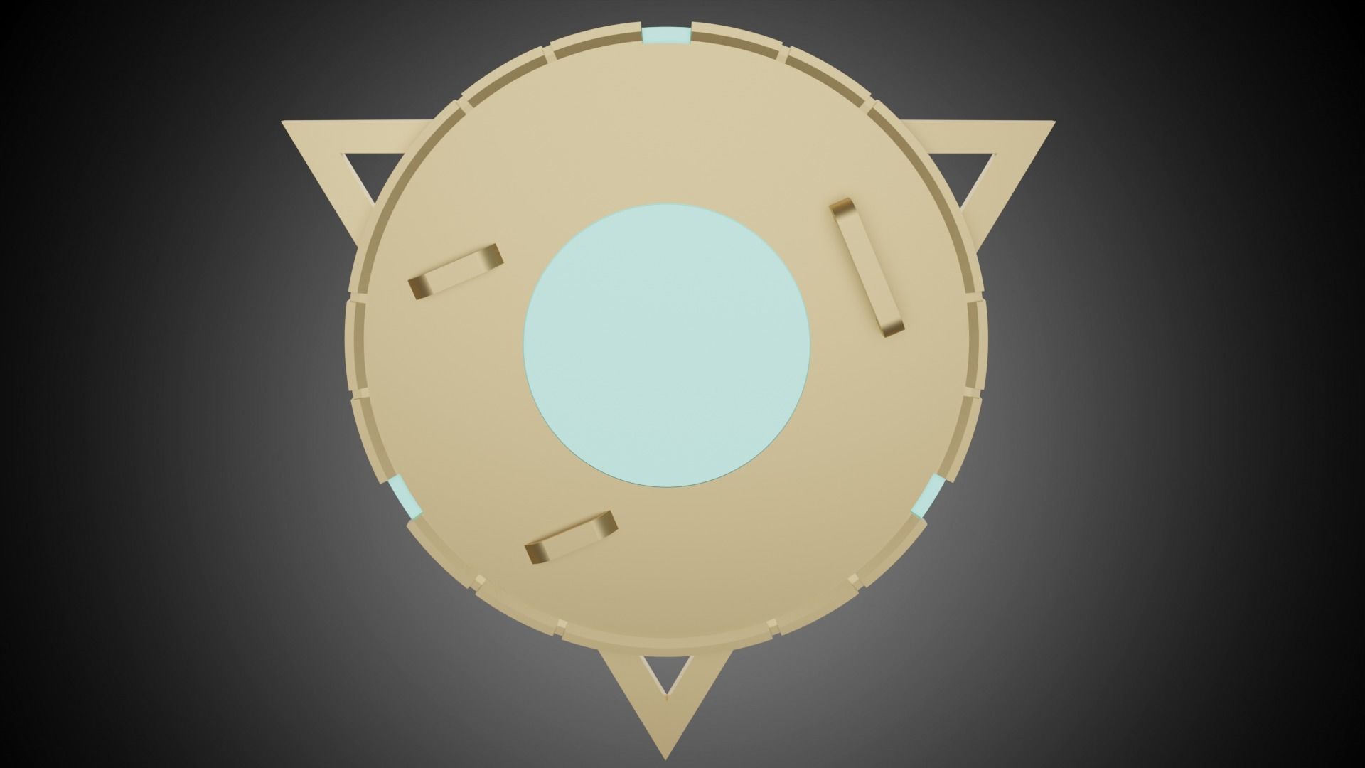 Genshin Impact - Candace shield - led strips support 3D print model_5