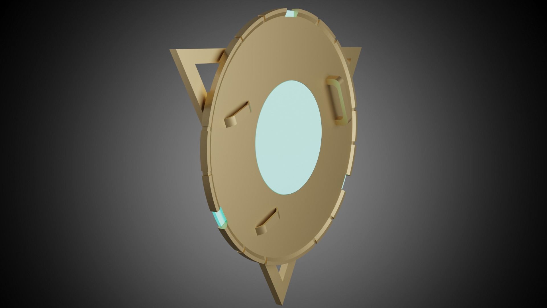 Genshin Impact - Candace shield - led strips support 3D print model_6