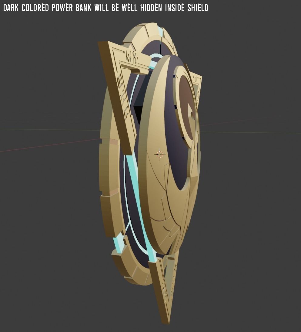 Genshin Impact - Candace shield - led strips support 3D print model_15