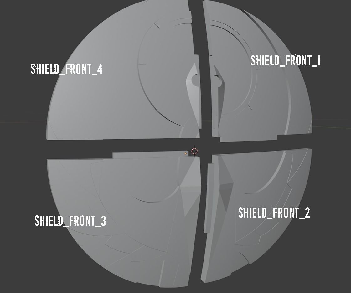 Genshin Impact - Candace shield - led strips support 3D print model_17