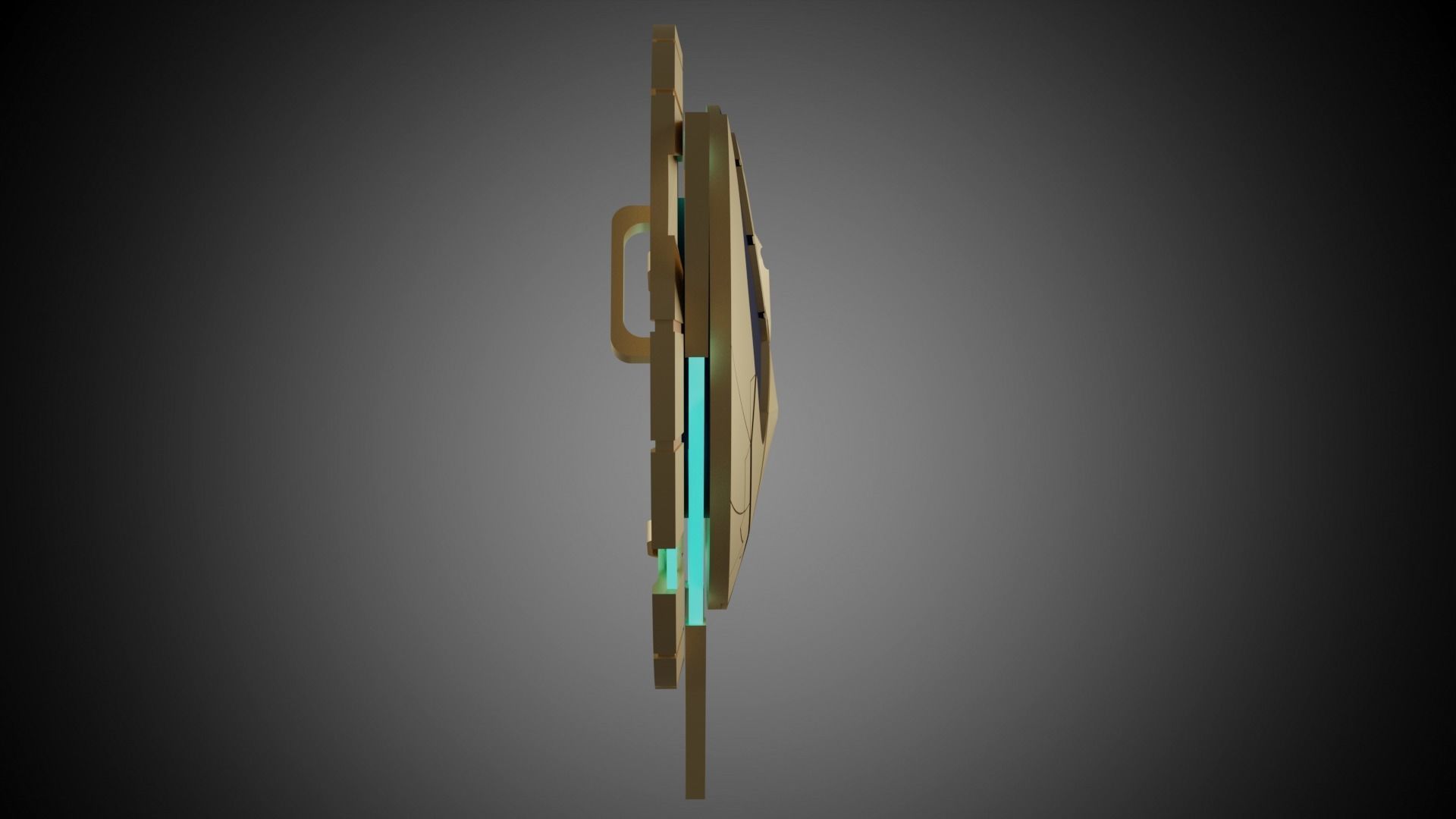 Genshin Impact - Candace shield - led strips support 3D print model_3