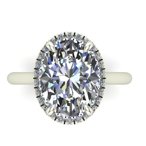 Ring with oval  3D print model_1