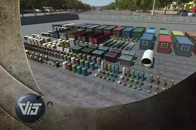 High Quality Lowpoly  Props Collection