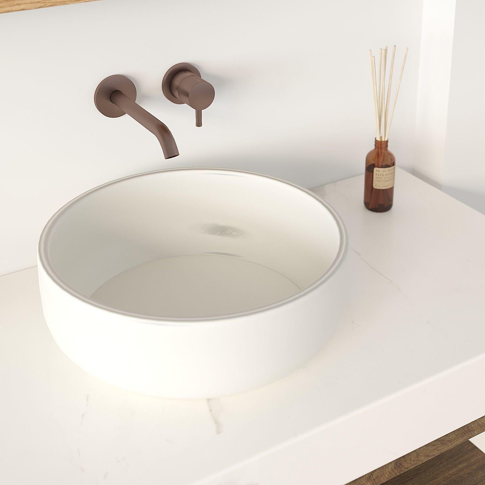 Bathroom vanity cabinet with bowl sink Free 3D model_8
