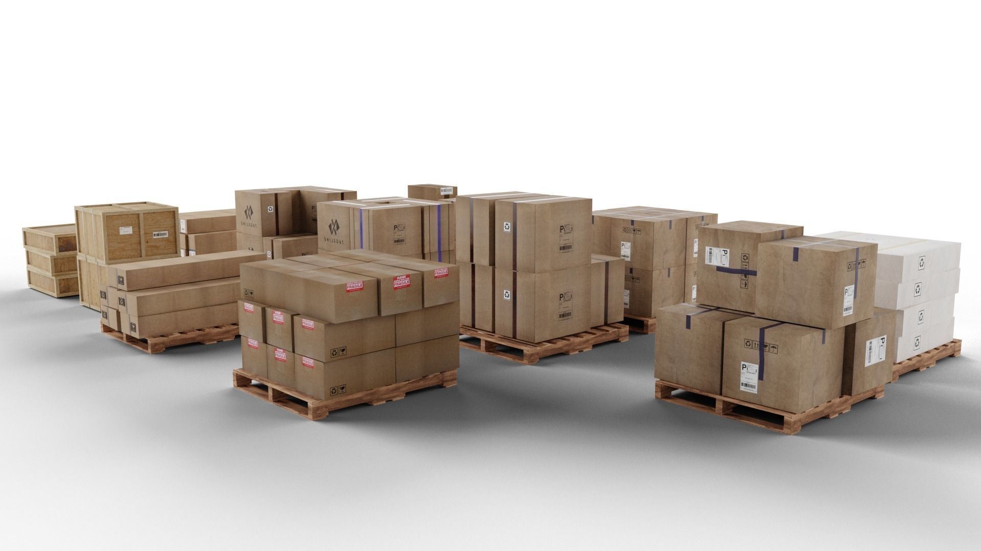 Industrial shelving unit 3D model_10