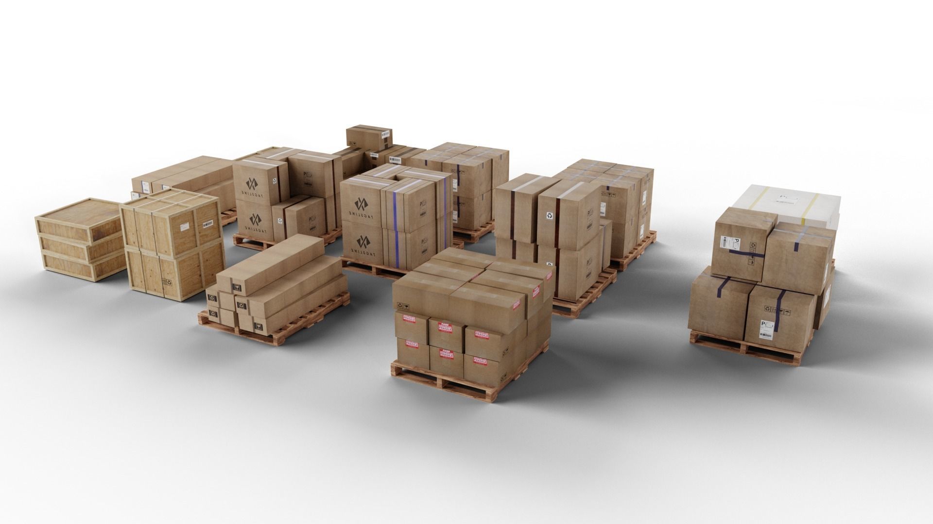 Industrial shelving unit 3D model_9