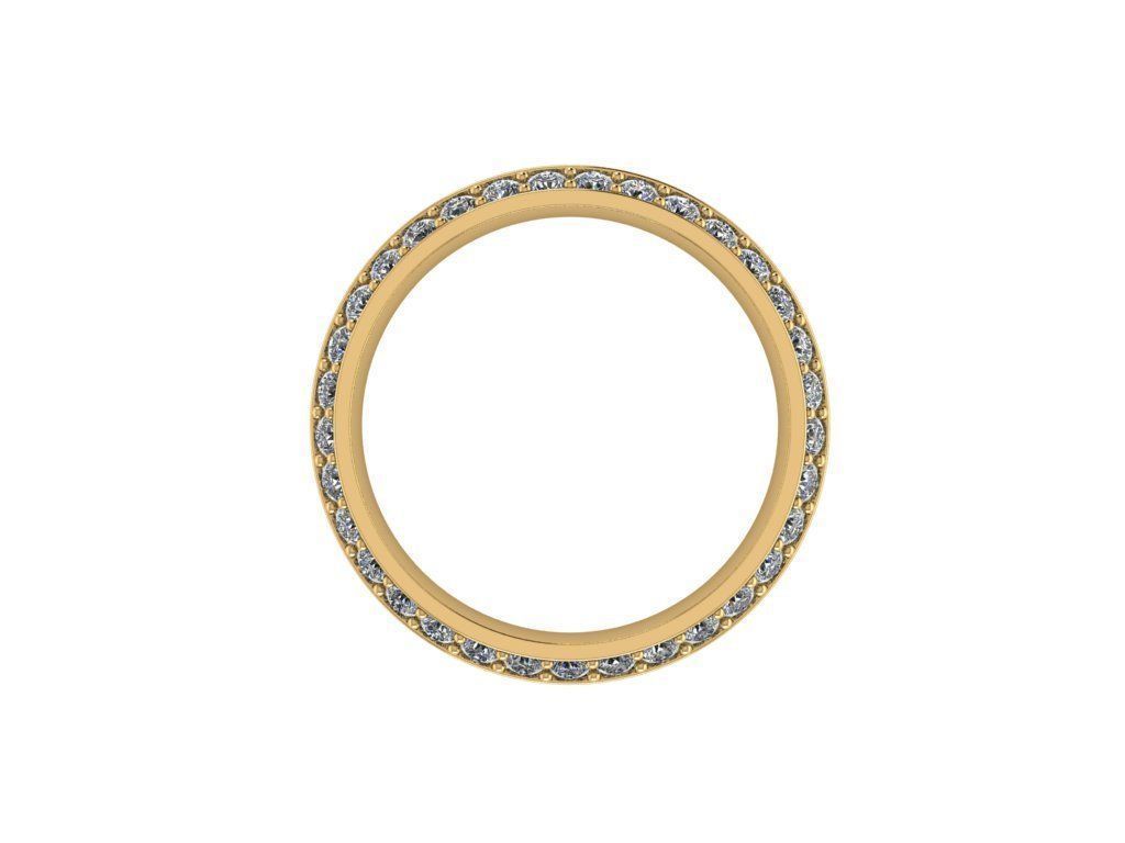 men weeding band with full diamonds all around-540 3D print model_2
