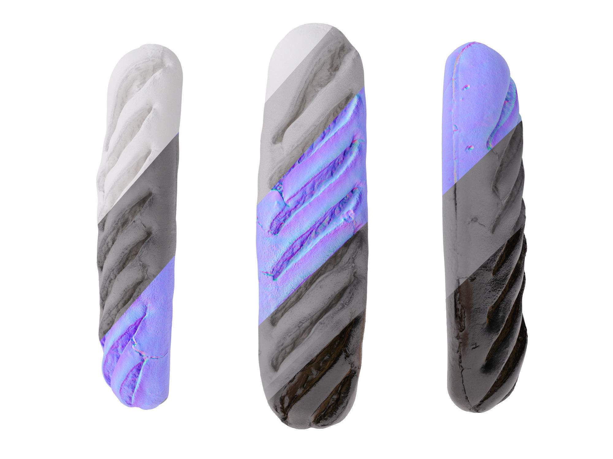 Soft Baguettes 3D model_11