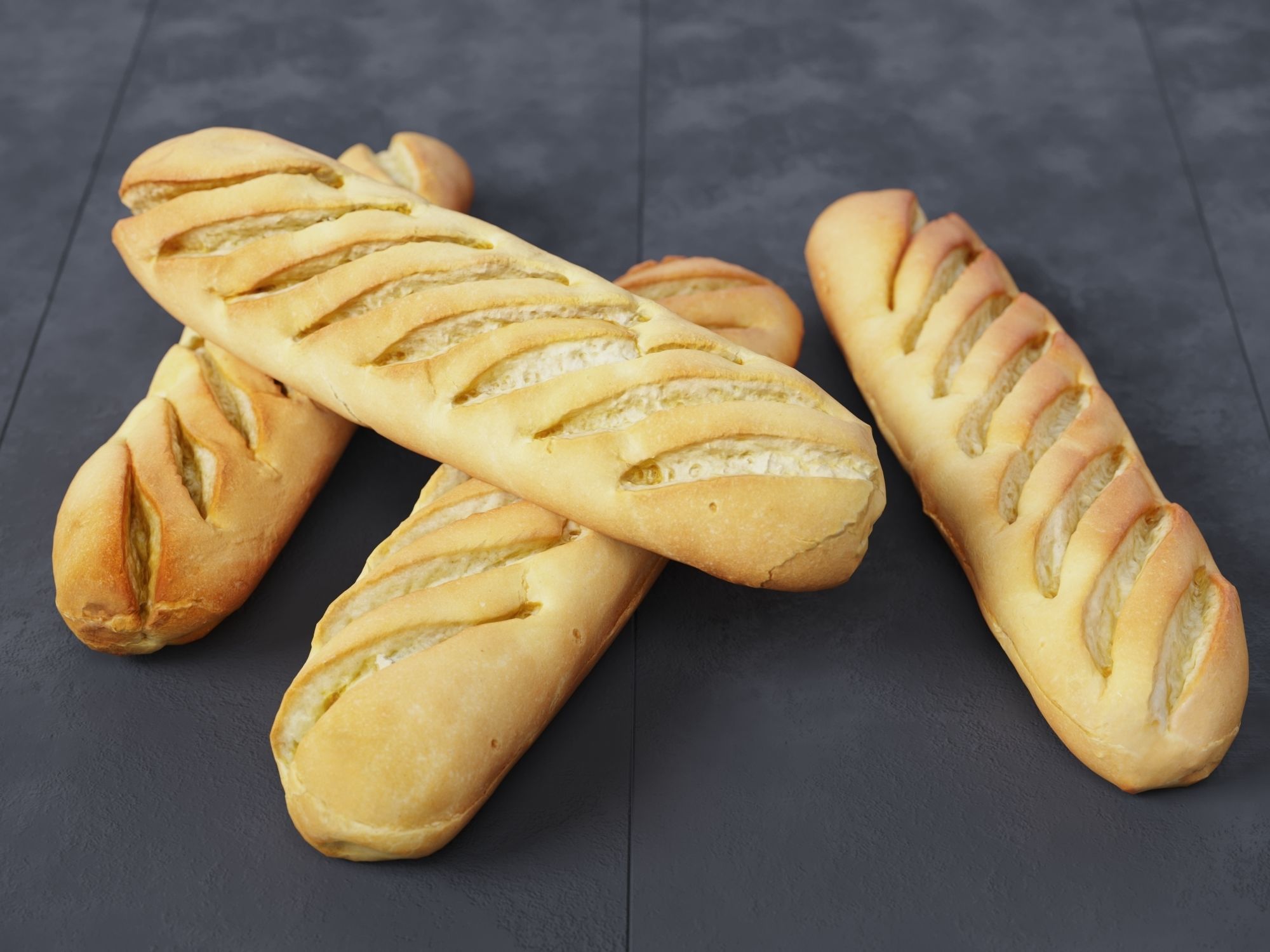 Soft Baguettes 3D model_2