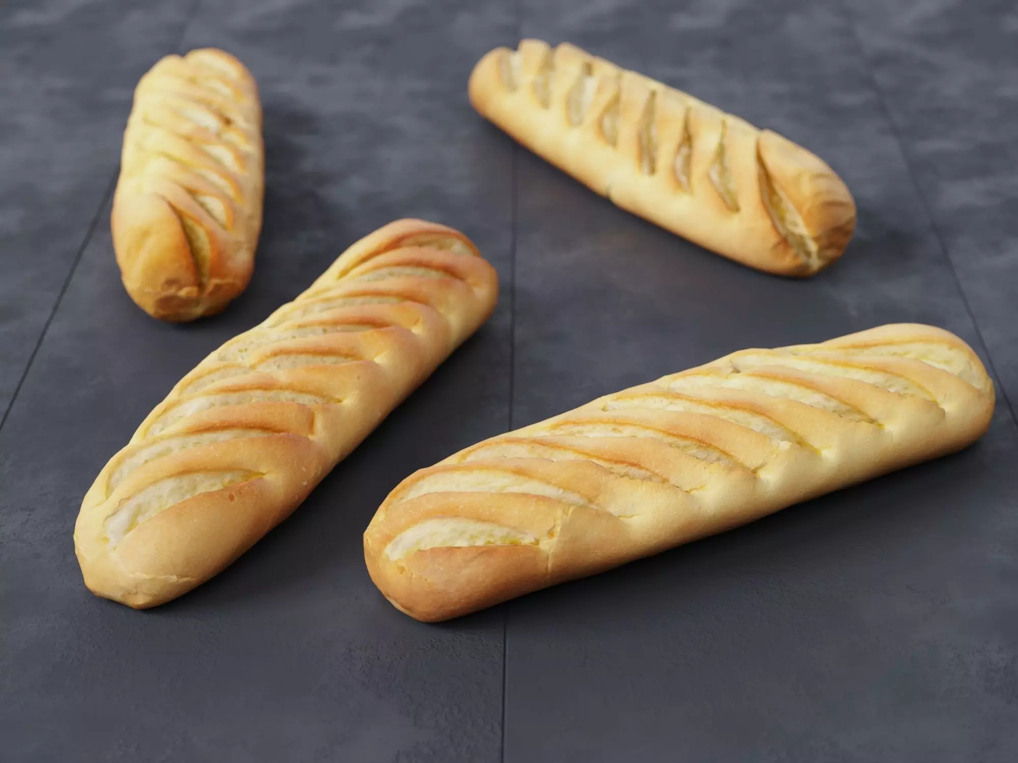 Soft Baguettes 3D model_0