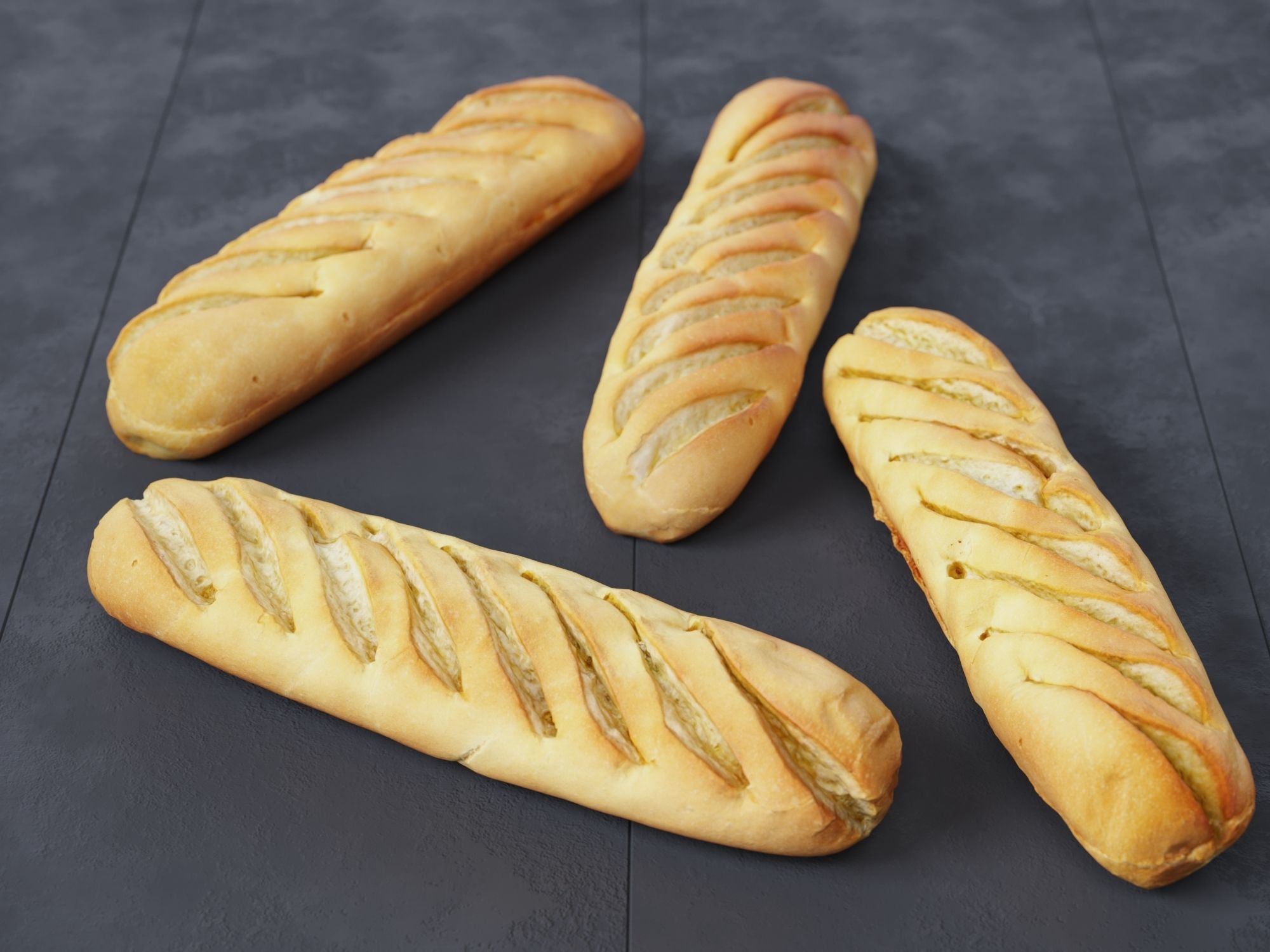 Soft Baguettes 3D model_3