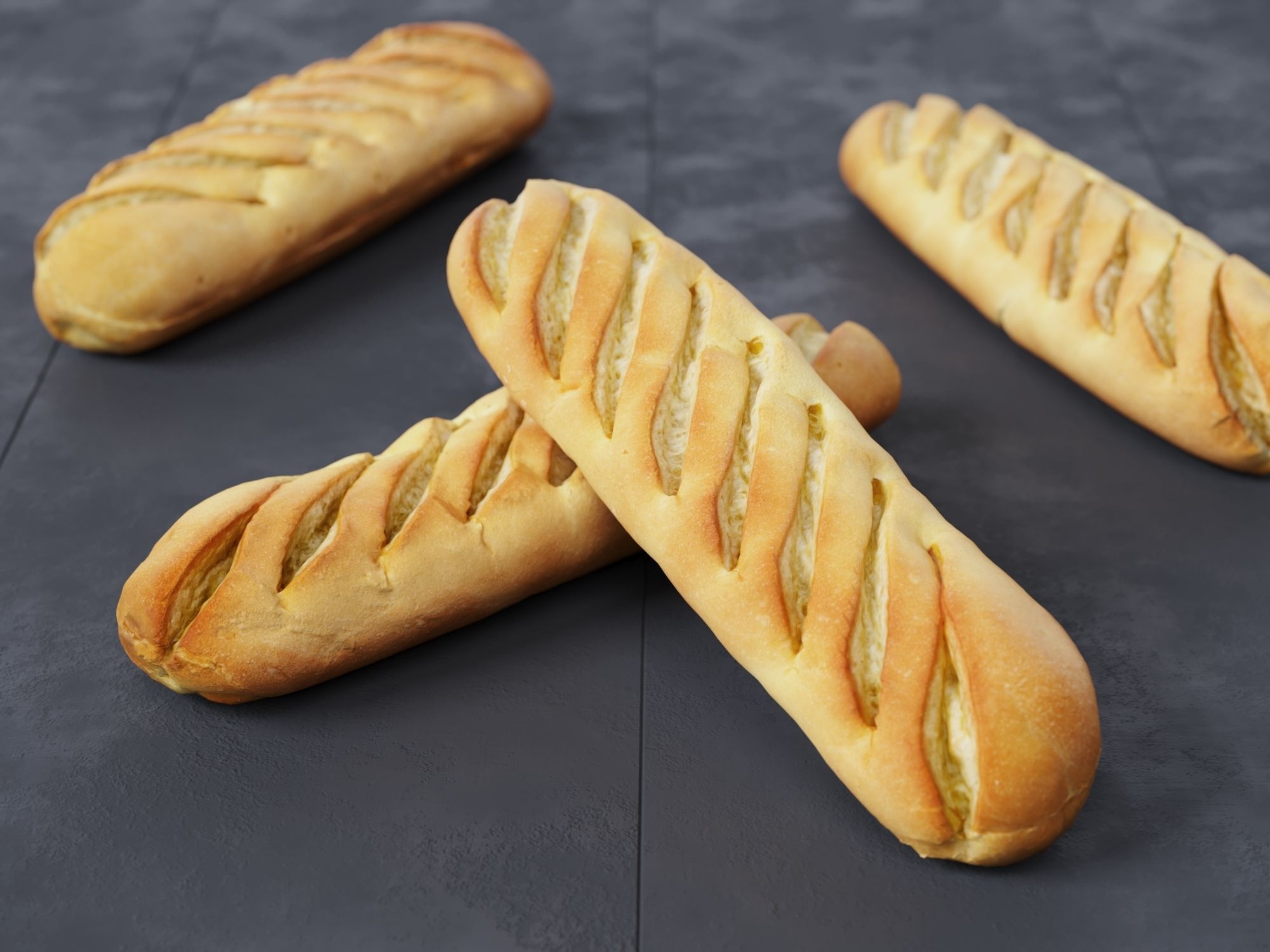 Soft Baguettes 3D model_1