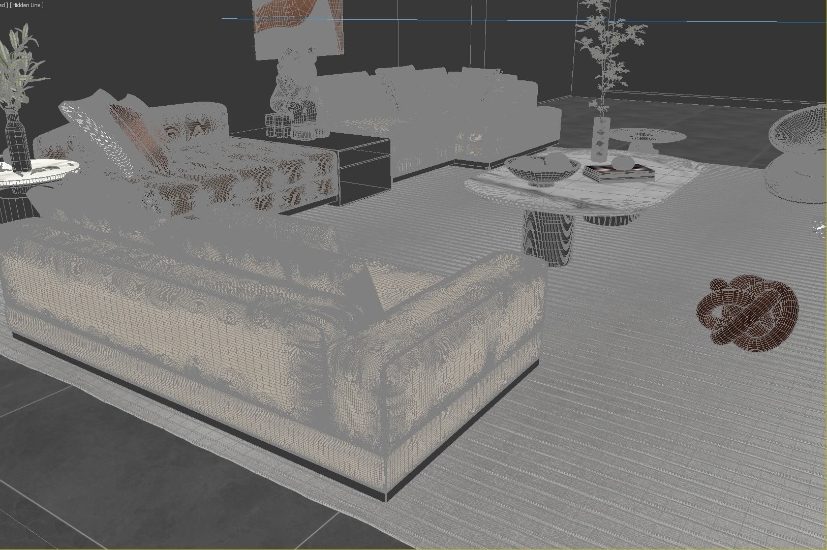Living Room Interior Scene 3D model_12