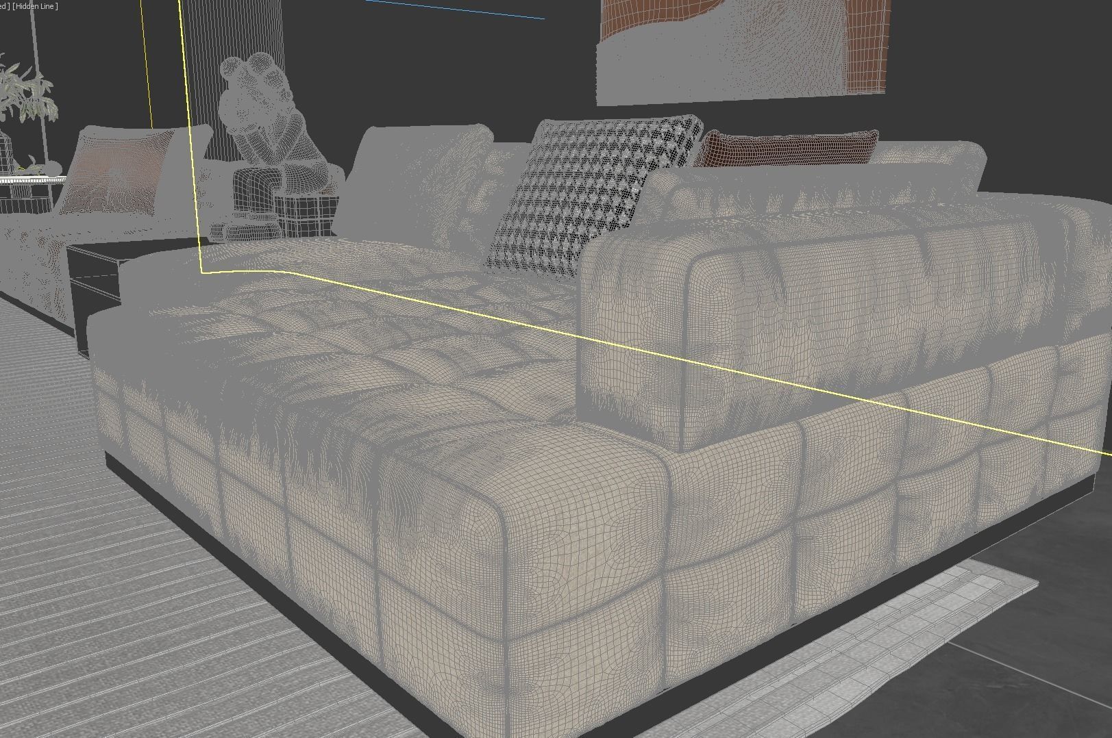 Living Room Interior Scene 3D model_10