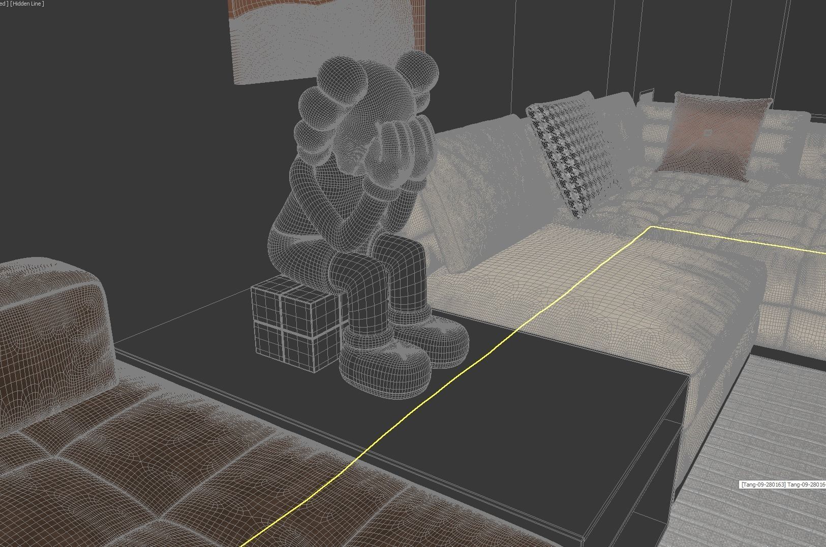 Living Room Interior Scene 3D model_9