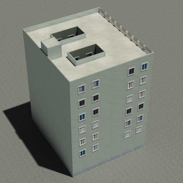 Building Collection 81-84 Low-poly 3D model_24