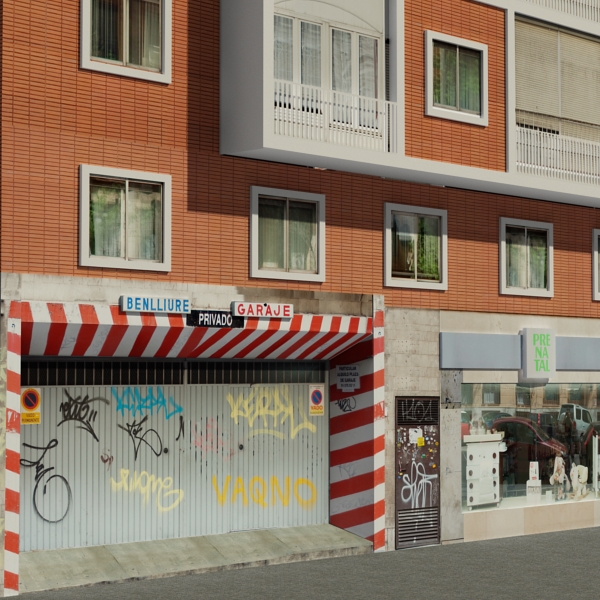 Building Collection 81-84 Low-poly 3D model_8