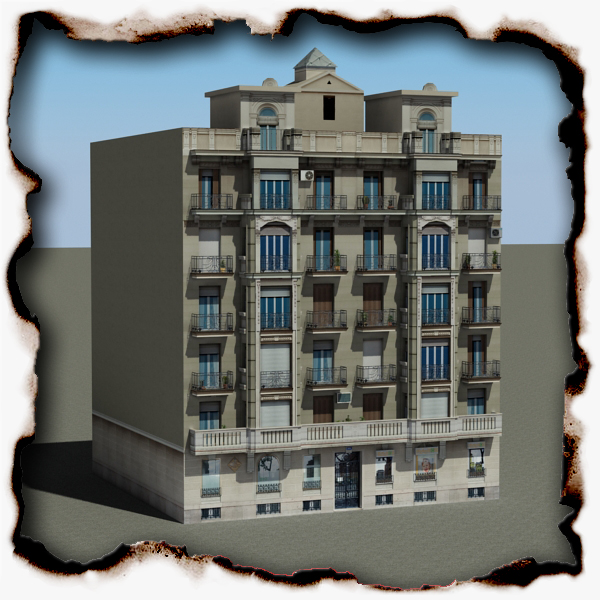 Building Collection 81-84 Low-poly 3D model_39