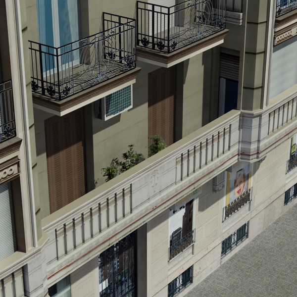 Building Collection 81-84 Low-poly 3D model_45