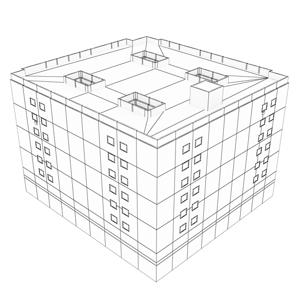 Building Collection 81-84 Low-poly 3D model_20