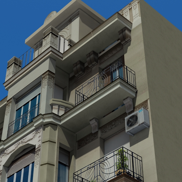 Building Collection 81-84 Low-poly 3D model_46