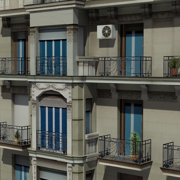 Building Collection 81-84 Low-poly 3D model_44