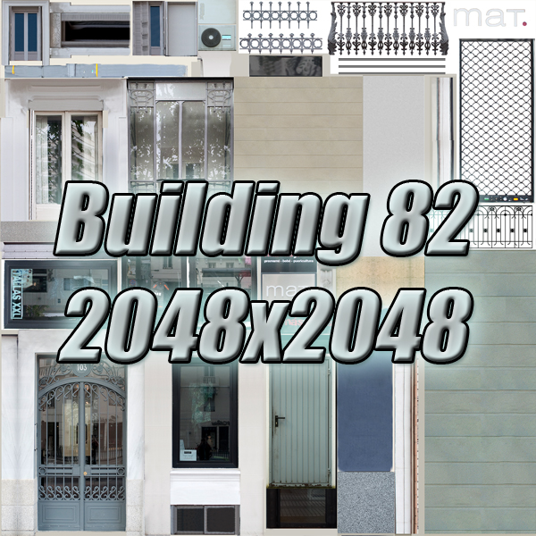 Building Collection 81-84 Low-poly 3D model_34
