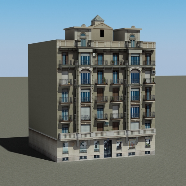 Building Collection 81-84 Low-poly 3D model_40