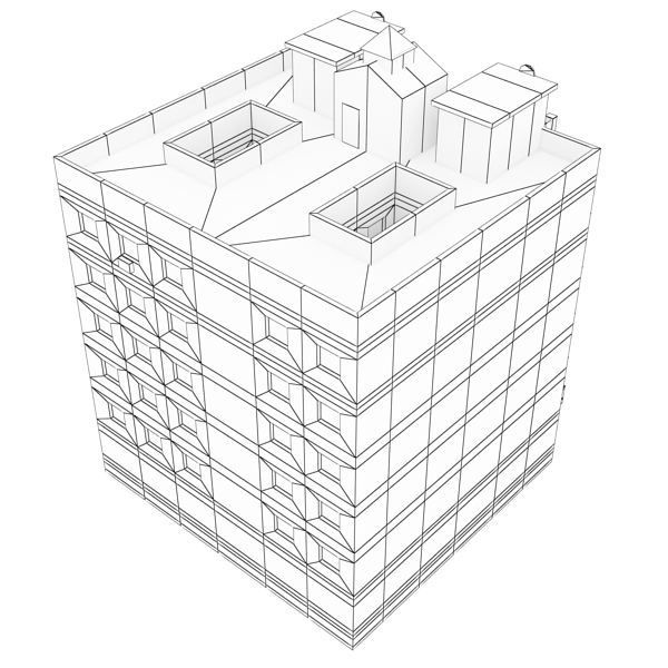 Building Collection 81-84 Low-poly 3D model_53