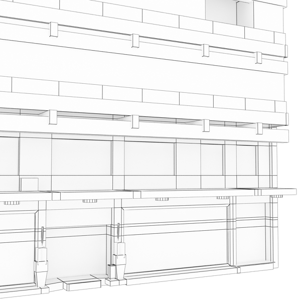 Building Collection 81-84 Low-poly 3D model_70