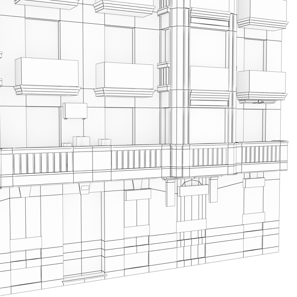 Building Collection 81-84 Low-poly 3D model_54