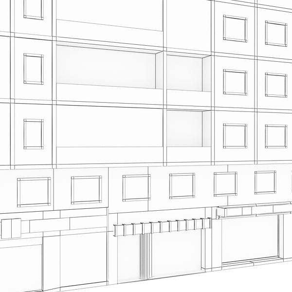 Building Collection 81-84 Low-poly 3D model_21