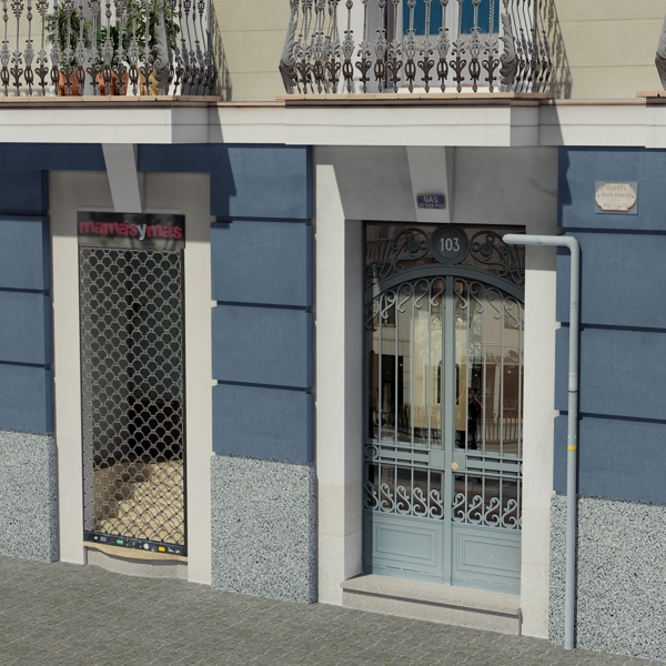 Building Collection 81-84 Low-poly 3D model_25