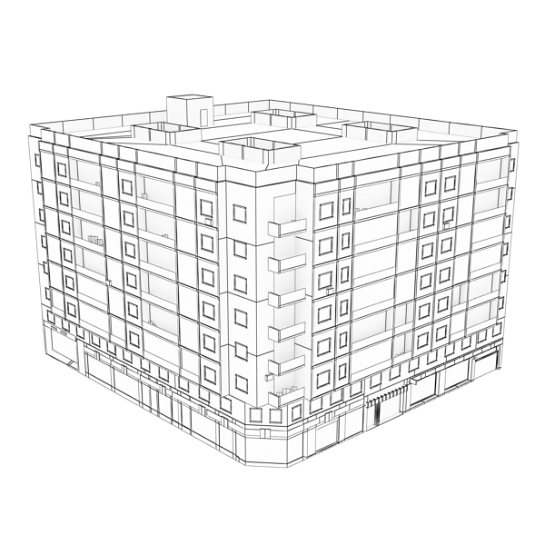 Building Collection 81-84 Low-poly 3D model_19